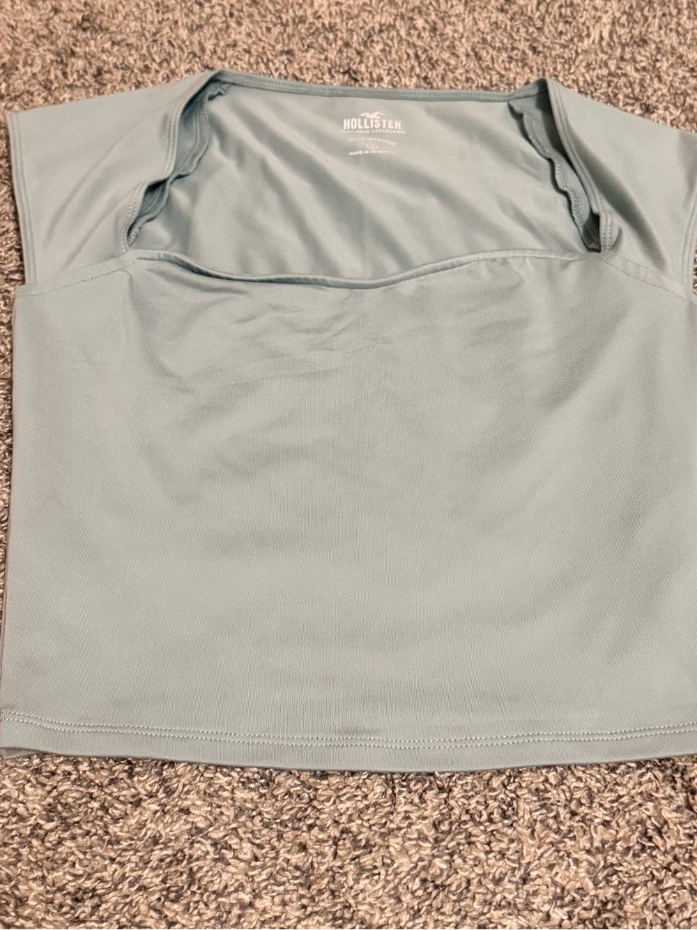 Hollister Sage Green Square Neck Tank Top